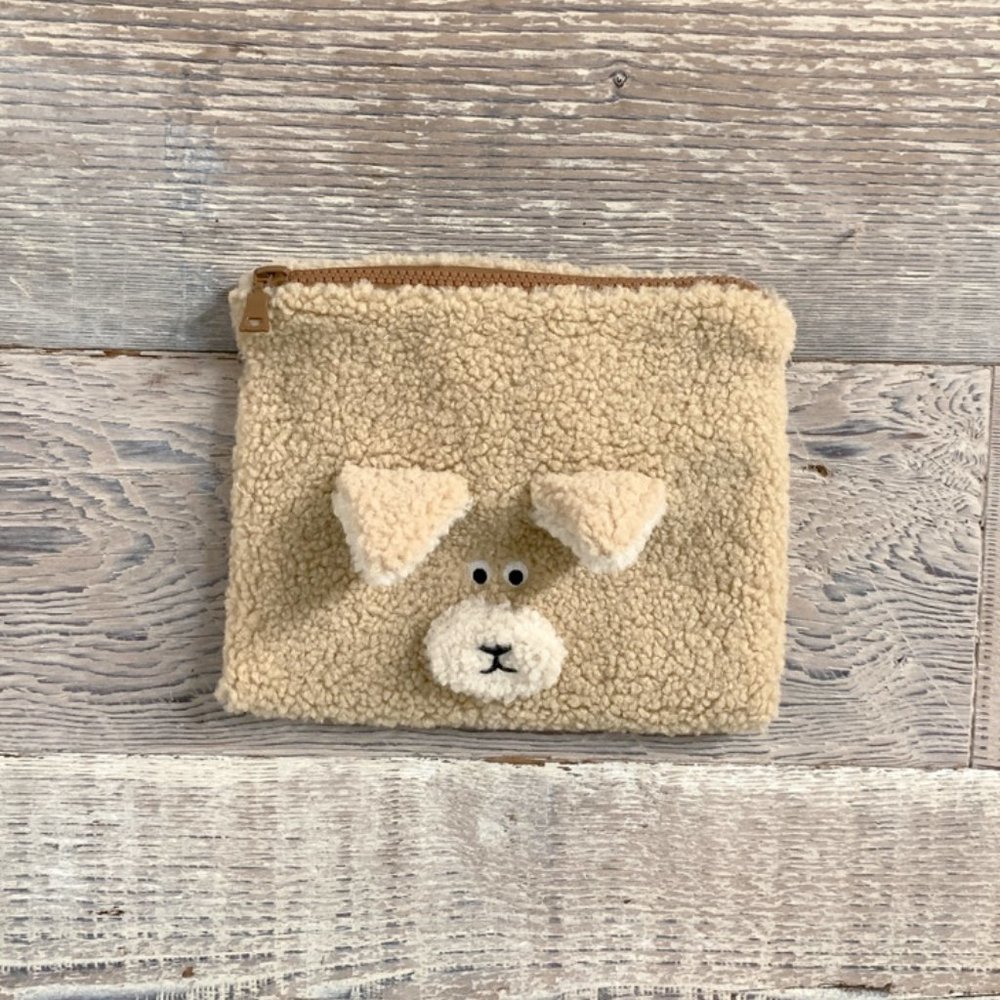 CUTE BROWN DOG ANIMAL POUCH